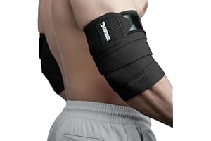 DMoose Fitness Elbow Wraps for Weightlifting (Pair) 40" Adjustable Brace for Joint Support, Pain Relief & Tendonitis - Elbow Straps for Weight Lifting, Bench Press & Gym Workouts, Band for Men & Women