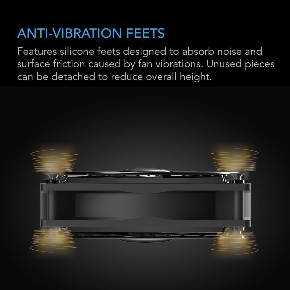 AC Infinity MULTIFAN S7, Quiet Dual 120mm USB Fan, UL-Certified for Receiver DVR Playstation Xbox Computer Cabinet Cooling: Computers & Accessories