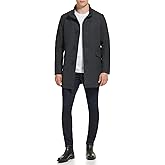 Kenneth Cole Men’s Wool Blend Quilted Lined Double Breasted Overcoat