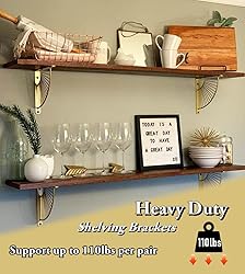 Z Metnal Mid Century Modern Shelf Brackets, Brushed