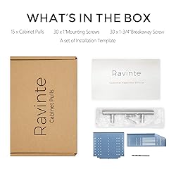 Ravinte 15 Pack | 7.38'' Cabinet Pulls Brushed