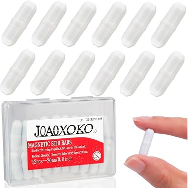 2-Pack PTFE Magnetic Stir Bars, 1 Inch (7x25mm) For Lab Mixing