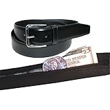 men's belt with hidden zipper