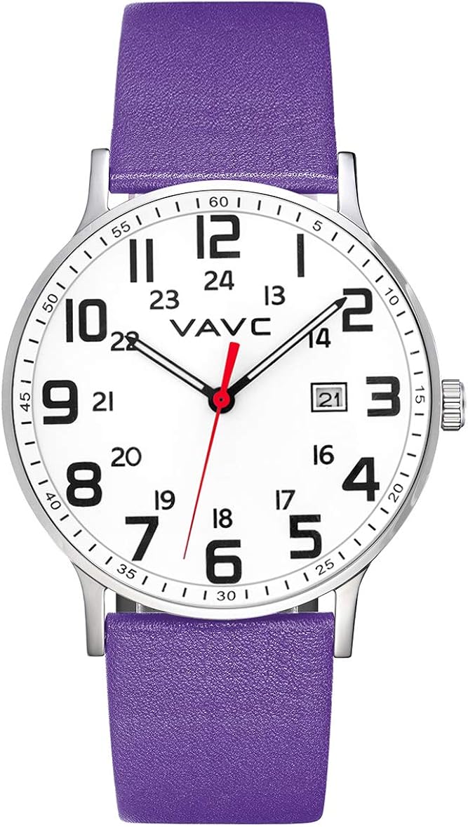 VAVC Nurse Watch for Medical Professionals with Second Hand and 24 Hour