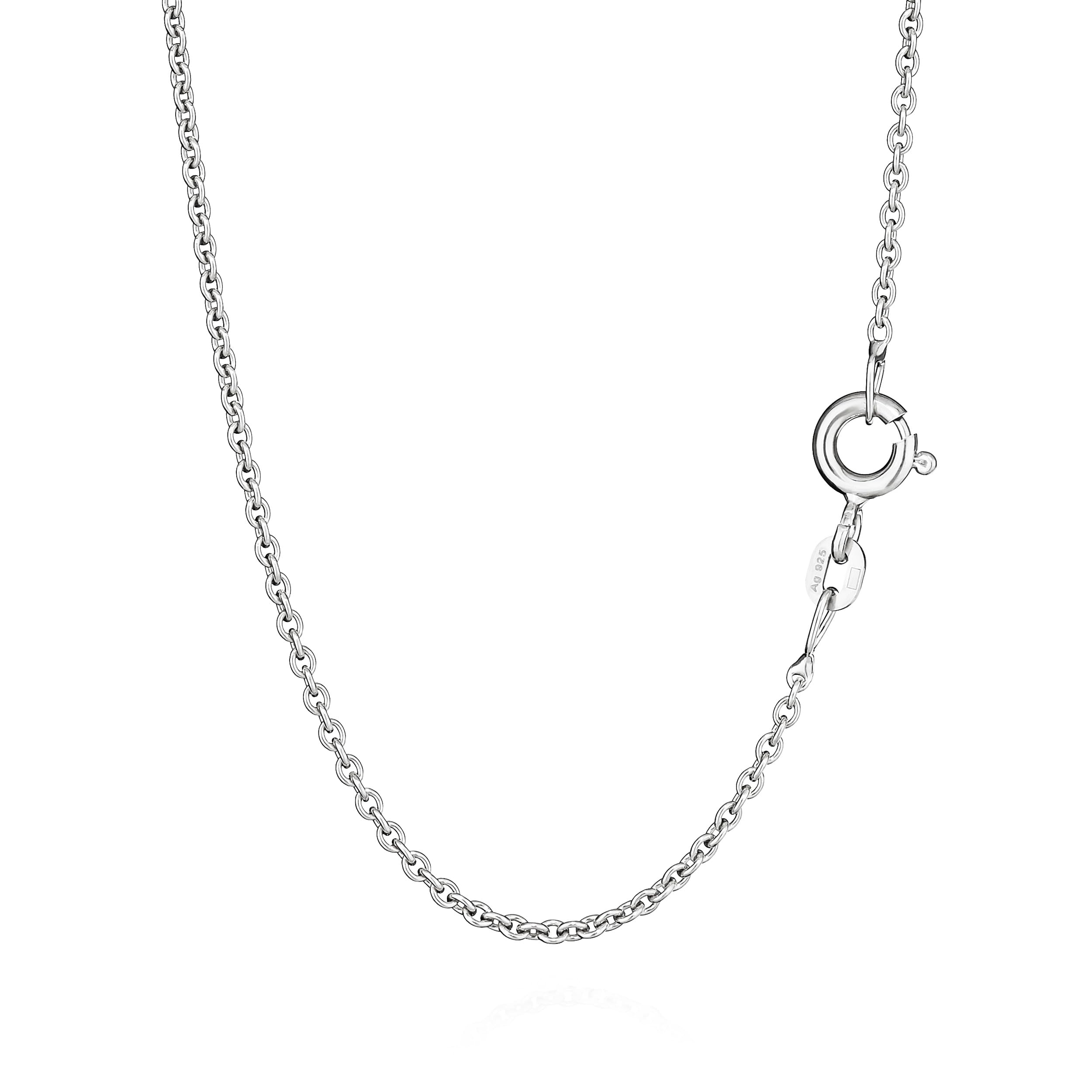 NKlaus silver 80cm anchorchain necklace 925 sterling silver chain round solid necklace 1,10mm wide 8899