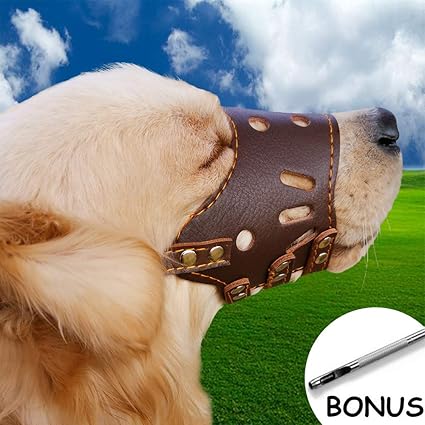 Amazon Com Dog Muzzle Leather Comfort Secure Muzzles For Dog
