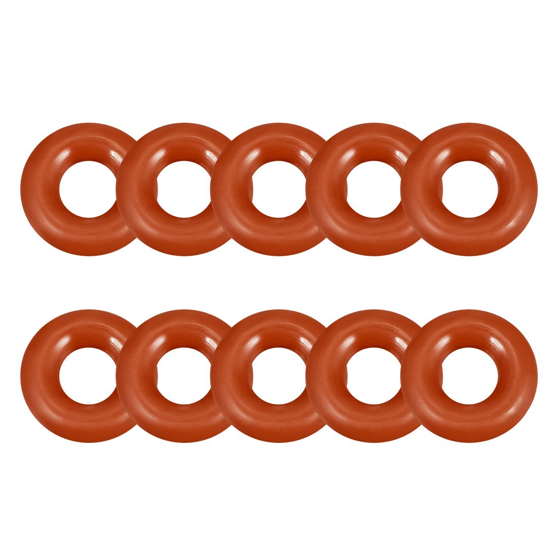 sourcingmap Silicone O-Ring, 12mm OD, 5mm ID, 3.5mm Width, VMQ Seal Rings Gasket, Red, Pack of 10