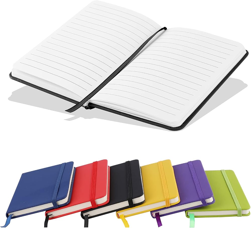 Lefute A6 Notebooks Pocket Journal 160 Pages PU Hardback Orange 80 Sheets