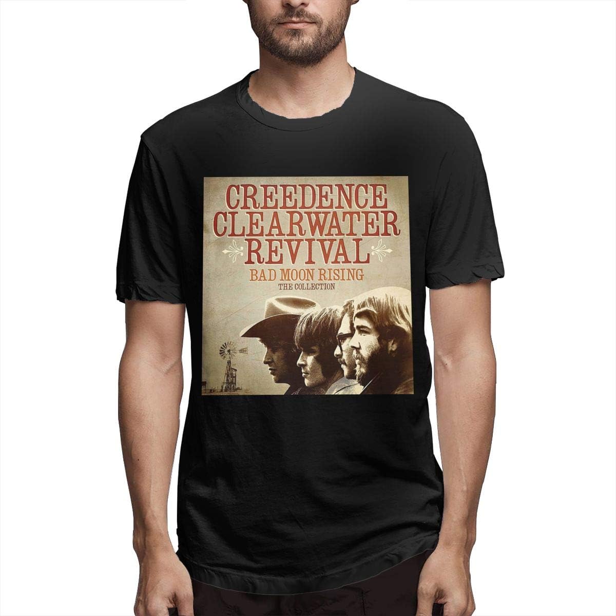 YingTanShiYue- Creedence Clearwater Revival Men's Short Sleeve T-Shirt Black