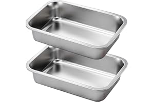 2PCS Lasagna Pan, 9x13 Inch Stainless Steel Baking Pans, Rectangle Cake Pan, Stackable Baking, Lasagna Dish for Brownie Casse