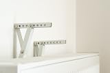 Czyz Kinga Radiator Shelf Brackets 2x White Adjustable Height Steel 15-50mm view 3