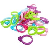 30 Pcs Pastry Bag Ties, Silicone Icing Bag Ties, Reusable Piping Bag Ties Decoration Bag Cake and Pastry Supplies Clips, Incl