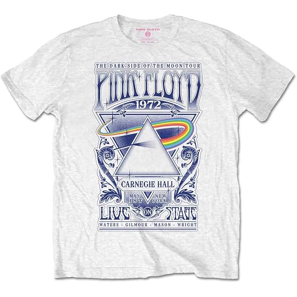 Pink Floyd T-Shirt Ufficiale 'The Wall & Logo' - Bianca, Cotone Morbido, Taglie S-XXL - Maglia Unisex