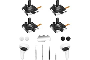 AOJAKI Joystick Replacement Kit for Oculus Quest 2 Controller, Repair Accessories for Meta Quest 2 Controller, (Black (13-in-1)