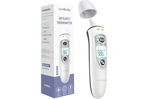 GOODBABY Ear Thermometer for Adults and Kids, Digital Accurate Ear and Forehead Thermometer with Fever Alarm, 1 Second Fast Result, Easy to use, 2 in 1 Mode