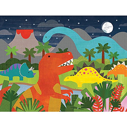Petit Collage Floor Puzzle, Dinosaur Kingdom, 24 pieces