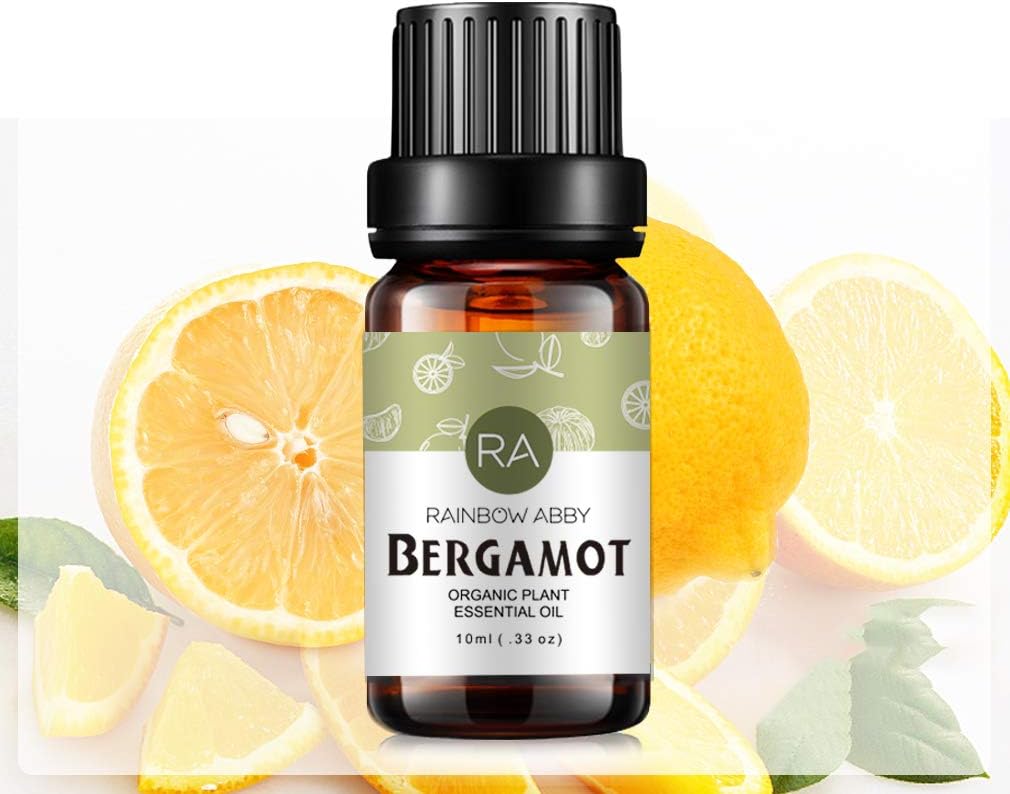 Bergamot Essential Oil 10ml (0.33oz) - 100% Pure Therapeutic Grade for Aromatherapy Diffuser, Massage, Skin Care