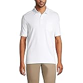 Lands' End Men's Premium American-Grown Supima Cotton Polo Shirt, Short Sleeve, Pocket - Big & Tall