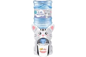 LUOZZY Mini Water Dispenser Lovely Animal Water Machine Drinking Water Fountains Miniature Home Decor (Cat)