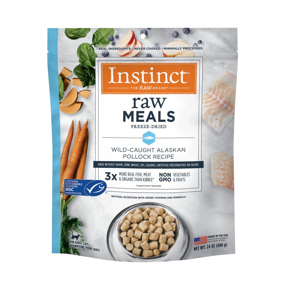 Instinct Raw Meals Freeze-Dried Pollock Cat Food, 24 oz. Bag Image