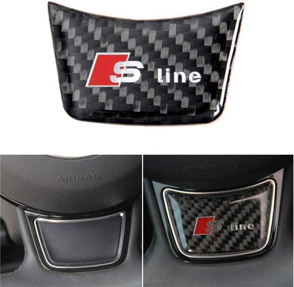 DEMILLO For Audi A4 B6 B8 B7 B5 A3 8P 8L 8V A6 C5 C7 A5 Q7 Q5 Q3 A1 A8 S3 S4 S line Quattro RS7 Car Steering Wheel Decoration Sticker