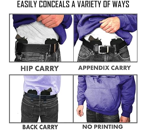 Gun Holster/Double Magazine Pouches for Concealed Carry, Waistband