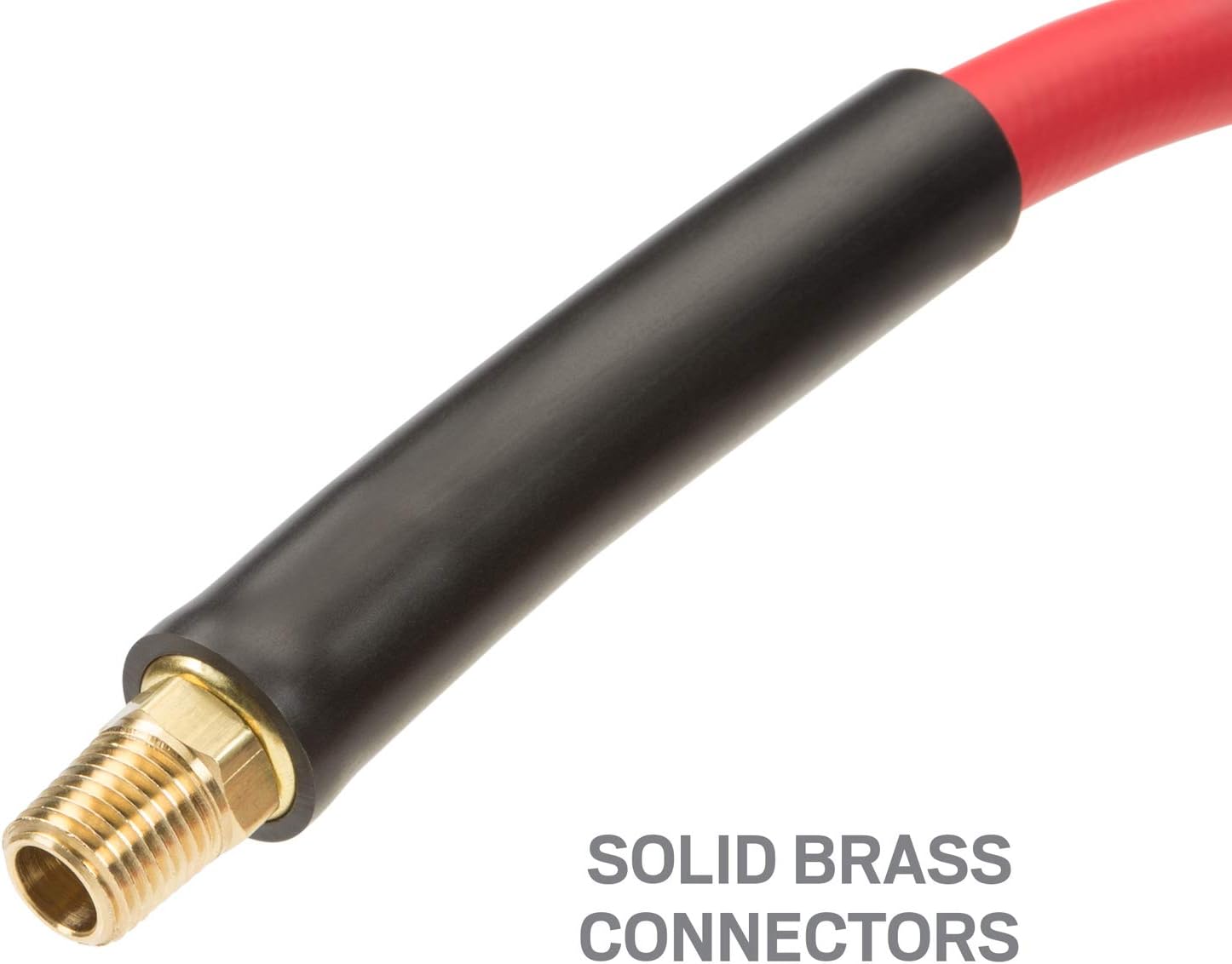 TEKTON 46137 3/8-Inch I.D. by 50-Foot 300 PSI Hybrid Air Hose with 1/4-Inch MPT Ends and Bend Restrictors - - 