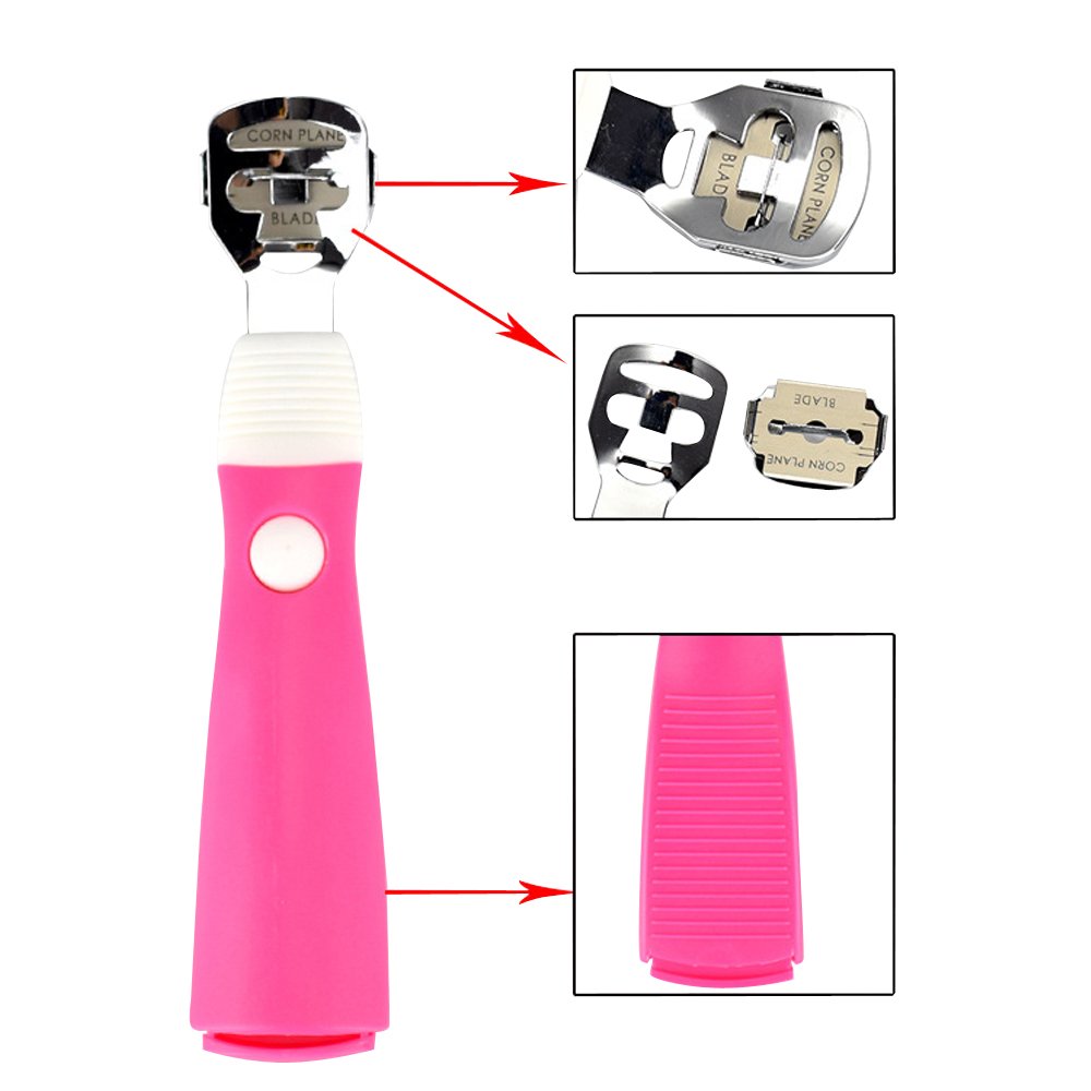 Foot Scrubber Heel Scrapper Callus Remover Eliminator Calusses Shaver for Dead Skin Pedicure Rasp Foot File 10 Blades : Beauty