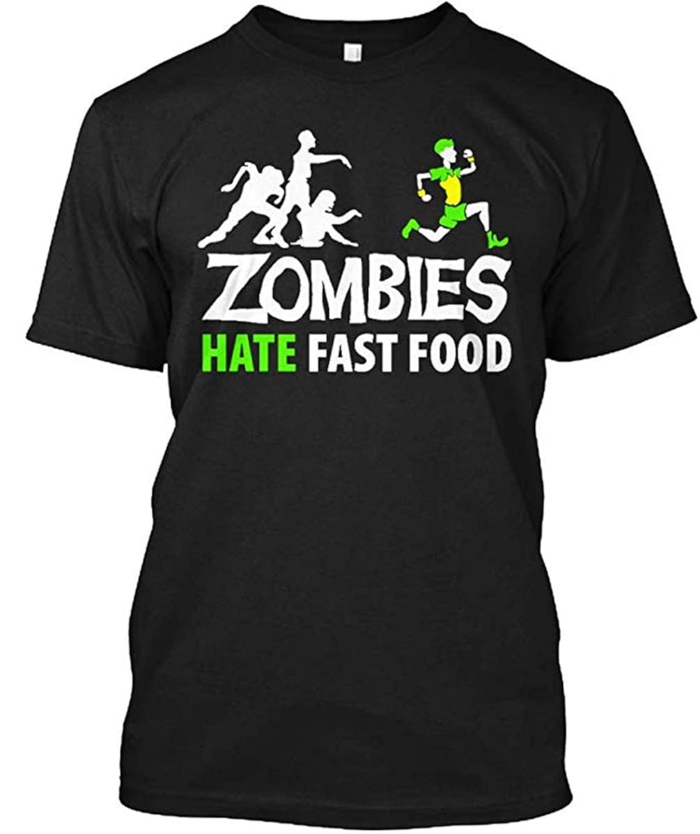Zombies Hate Fast Food Tshirt Tagless Tee Zilem