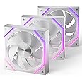 Asiahorse Nyota 120mm Case Fan with Efficient Cooling, ARGB Fan Lighting, 800-1800RPM Speed Control, and Whisper-Quiet Operation Under 29 dB, Unique Design for PC