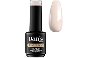 Dan's Nails Angel Peach Nude Rubber Base Gel Coat Set | Easy Soak Off System - UV/LED Lamp