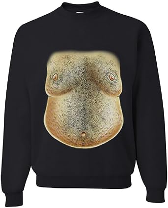 hairy belly hoodie
