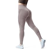 Aoxjox Workout Seamless Leggings for Women Smile Contour High Waisted Athletic Yoga Pants Tights 26"