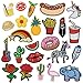 24 Pcs Iron On Embroidered Motif Applique Glitter Sequin Decoration Patches DIY Sew on Patch for Jeans, clothing