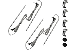 CYRENT For Masterbuilt-Gravity-Series 560/800/1050 Compatible Meat Probes BBQ Grill Temperature Probe Replacement Parts Acces