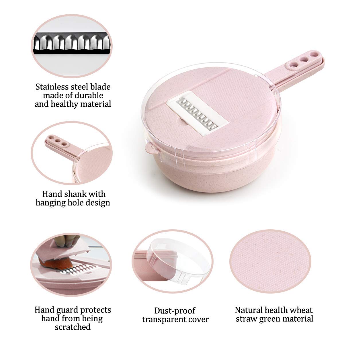 4 Cuchillas de acero inoxidable Cesta de escurridor Clara de huevo