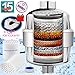 health plus 15 Stage Shower Filter - Filtered showers head softener for hard water - 2 Pack, Chrome
