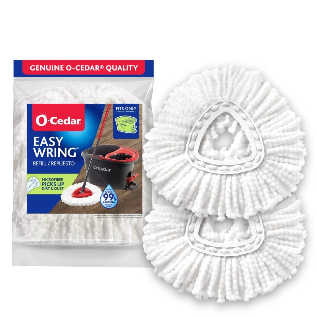 Photo 1 of O-Cedar EasyWring Spin Mop Head Refill (Pack of 2)
