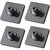 Syneticusa MOLLE Panel Mounting Bracket Base, 4-Pack, Matte Black M8 Nuts | Powder Coated Steel, for Fire Extinguisher, Gun Rack, Gas Can Holder M6 Molle Nuts