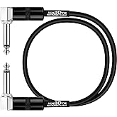 Augioth 24 Inch Guitar Patch Cable 60 CM Performance Guitar Effect Pedal Cables Angled to Angled