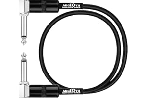 AUGIOTH 24 Inch Guitar Patch Cable 60 CM Performance Guitar Effect Pedal Cables Angled to Angled