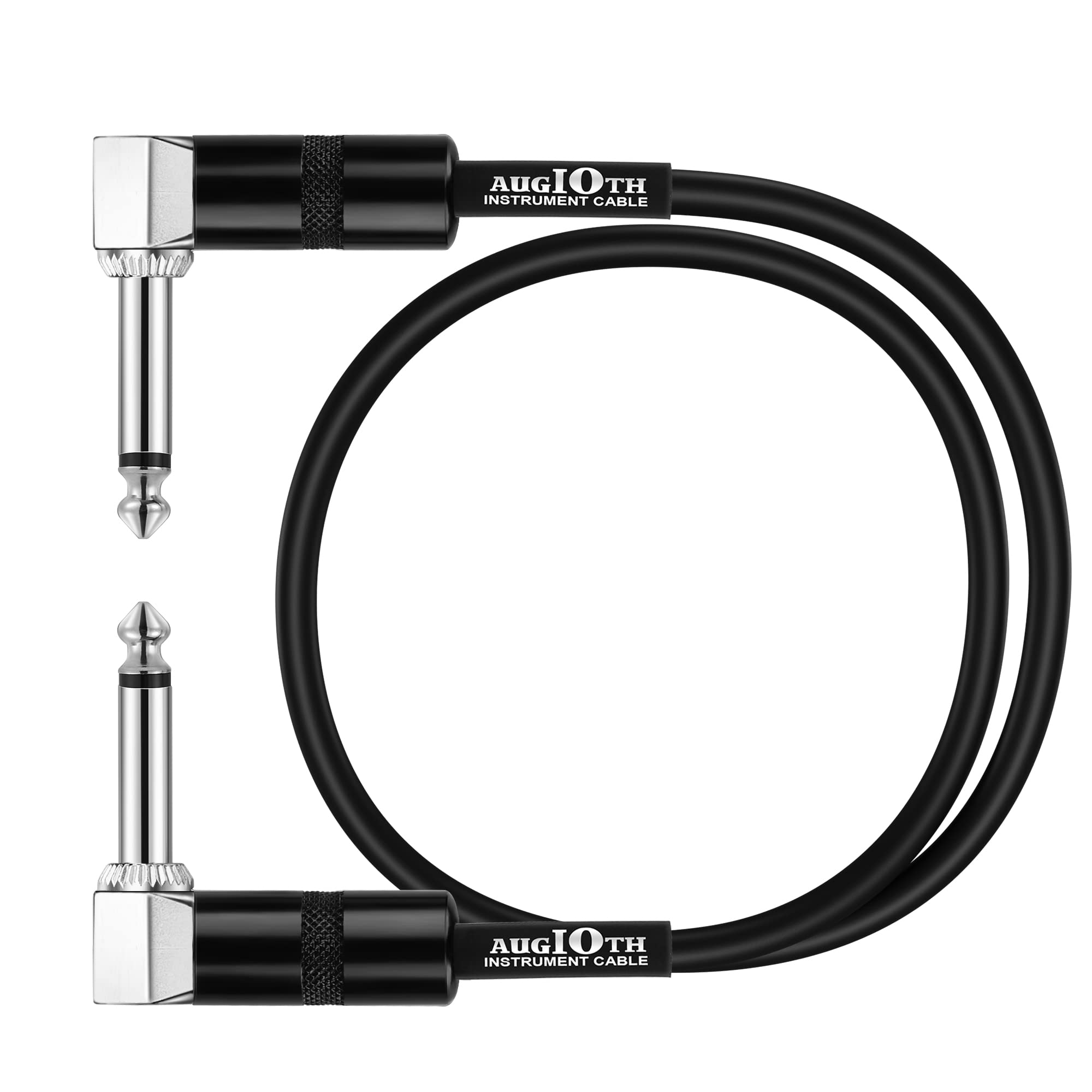 Augioth 30 CM 12Inch Guitar Patch Cable Performance Guitar Effect Pedal Cables Angled to Angled — image 1