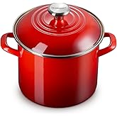 Le Creuset Enamel on Steel Traditional Stockpot, 6 qt., Cerise