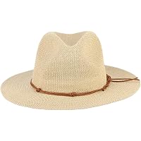 Dorfman Pacific Cappello Safari Uomo In Cotone E Mesh – Tesa Da 3 Pollici Con Sottogola In Pelle