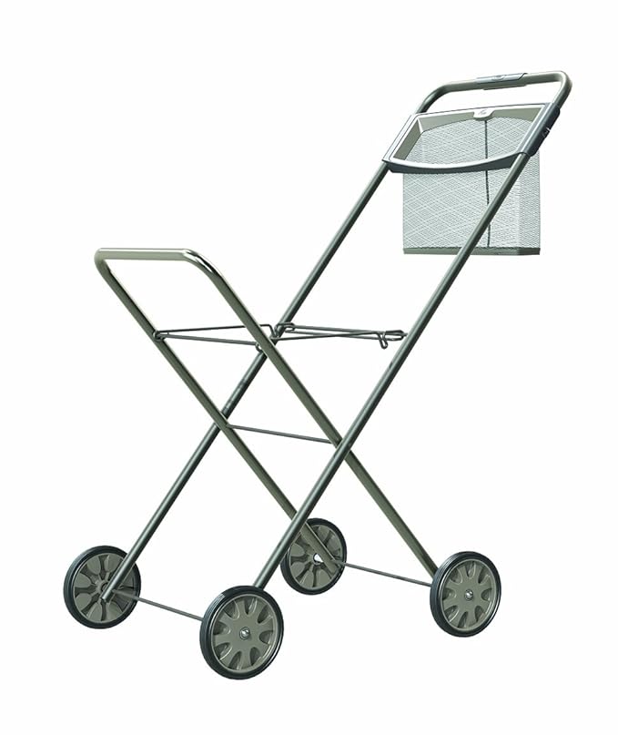 Hills Panache Foldable Lightweight Laundry Trolley On Wheels With Peg Pouch Amazon.co.uk