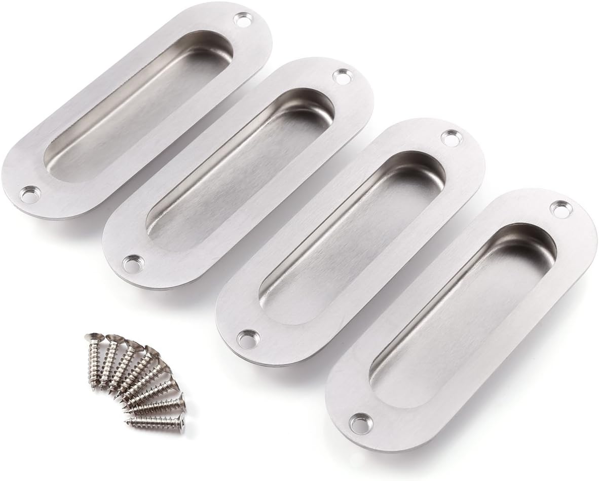 Tirador Rectangular Tirador Empotrado de Acero Inoxidable para Puerta