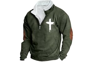 RYDCOT Mens Sweatshirt Retro Ethnic Sweatshirt Quarter Zip up Pullover Stand Collar Long Sleeve Sweatshirts Casual Loose Tops