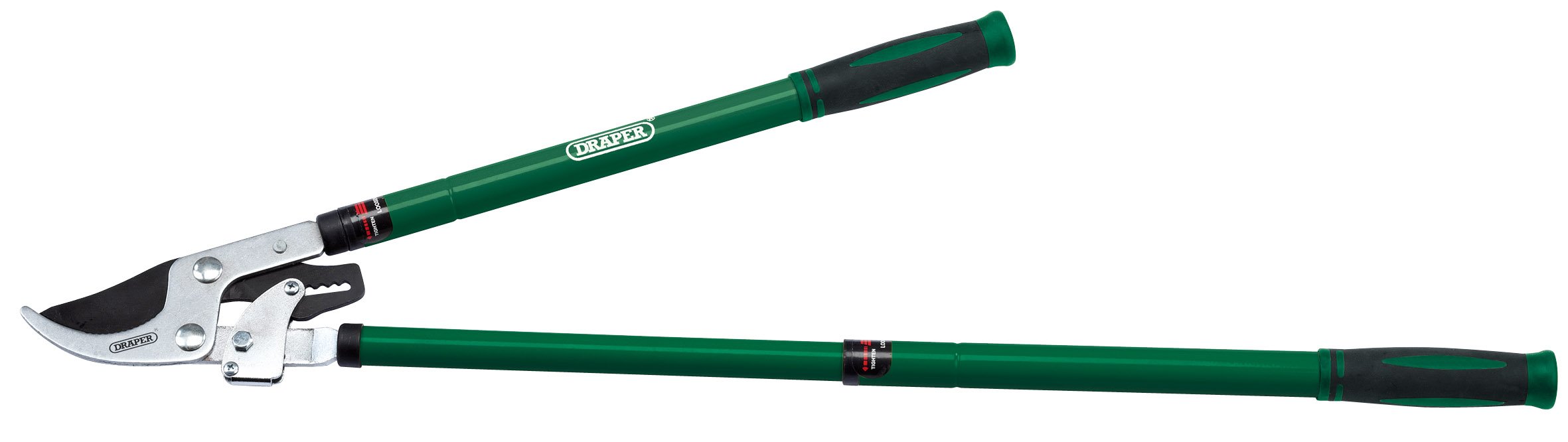 Draper 36833 Telescopic Ratchet Action Bypass Loppers with Steel Handles