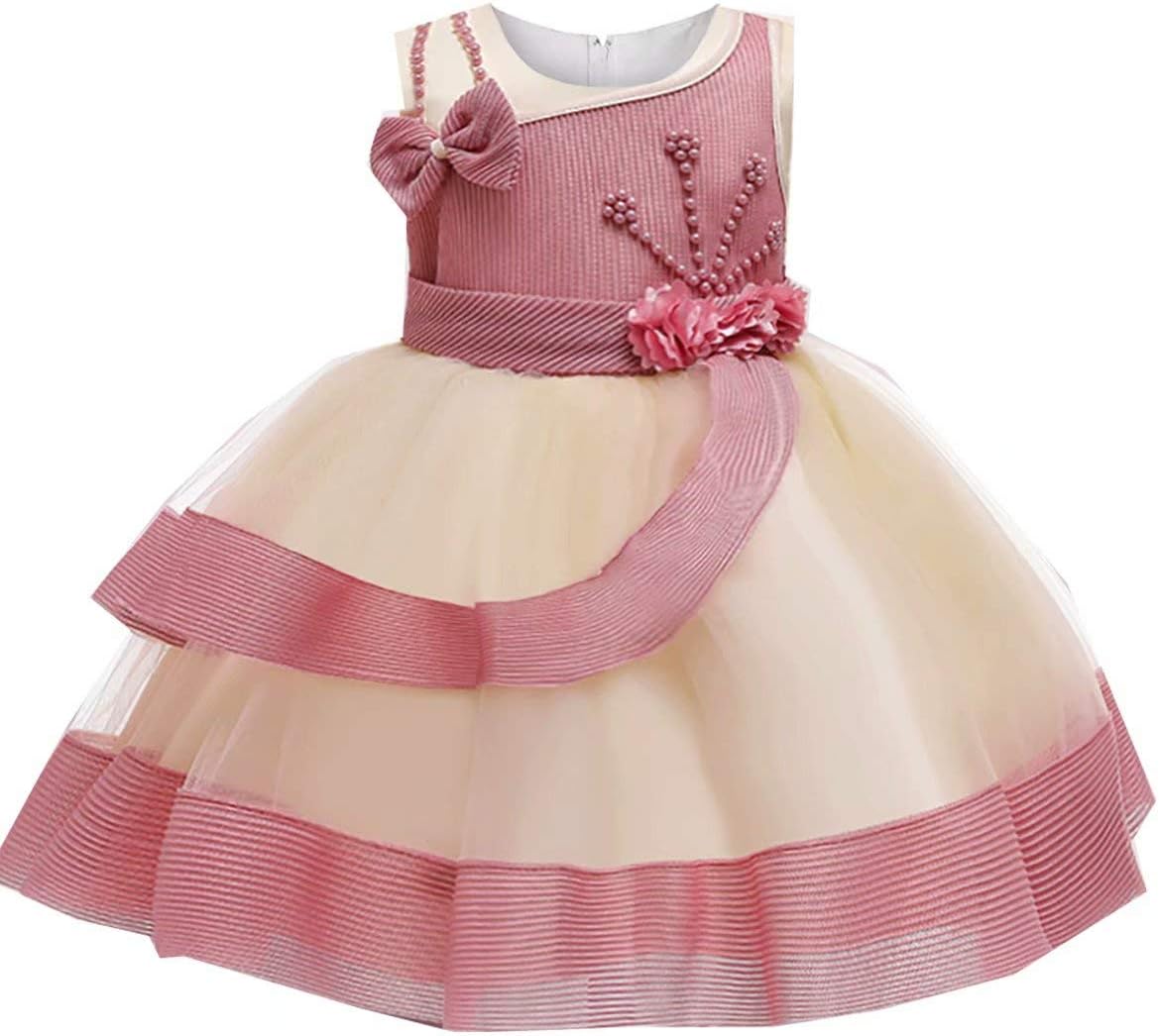 Baby Girls Dresses Wedding Party Formal Kids Baby Princess Tutu Flowers Gown