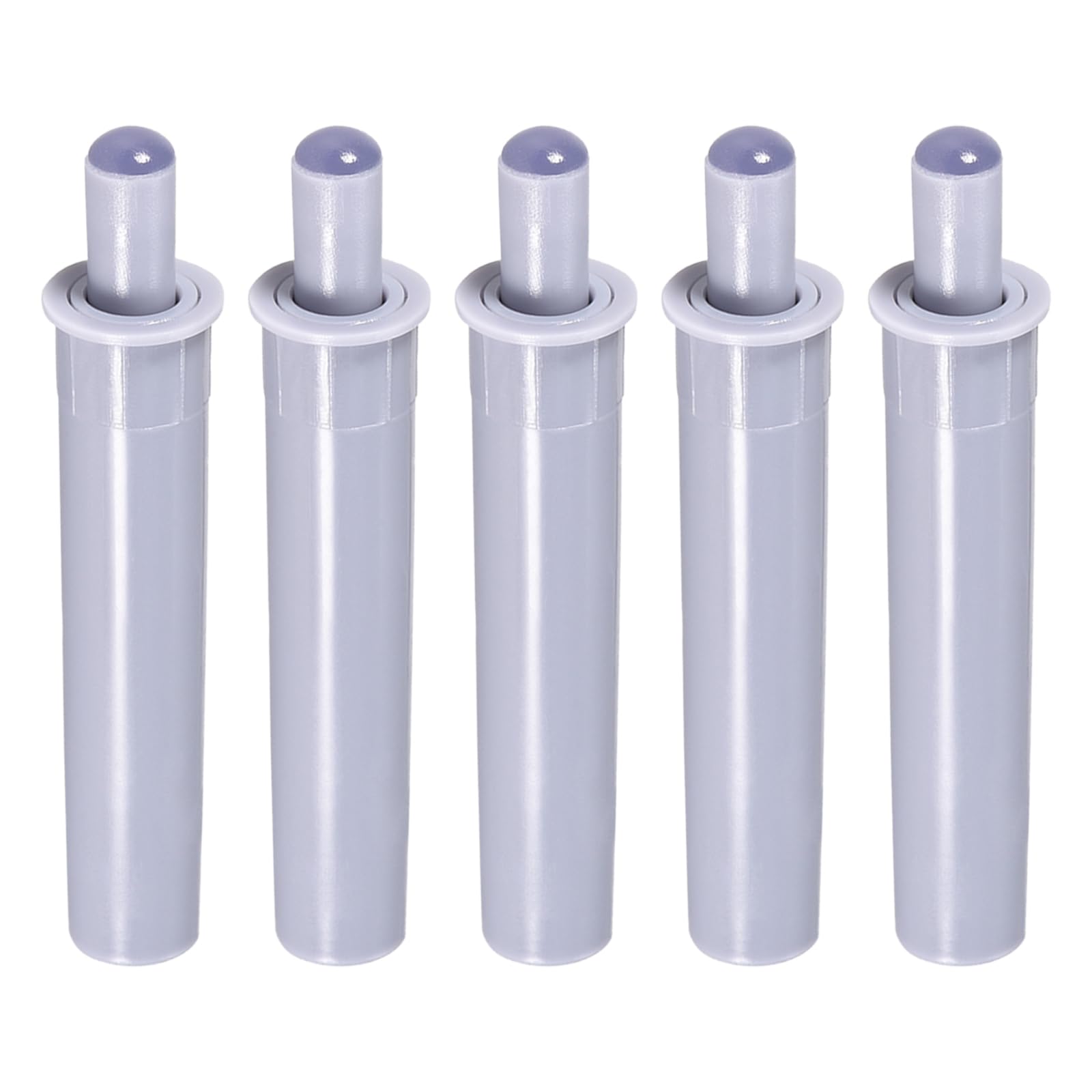 DTGN 60x 9.2mm(LxW) Magnetic Touch Latch - 5 Pack - Good for Kitchen Cupboard Drawer Furniture - Plastic Catch Magnetic Push Open Latch - Grey